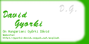 david gyorki business card