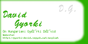 david gyorki business card